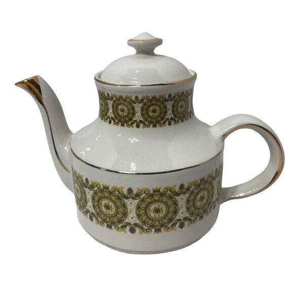 Arthur Wood England Vintage Teapot With Gold Accents & Floral Pattern Ceramic Co - Picture 5 of 6